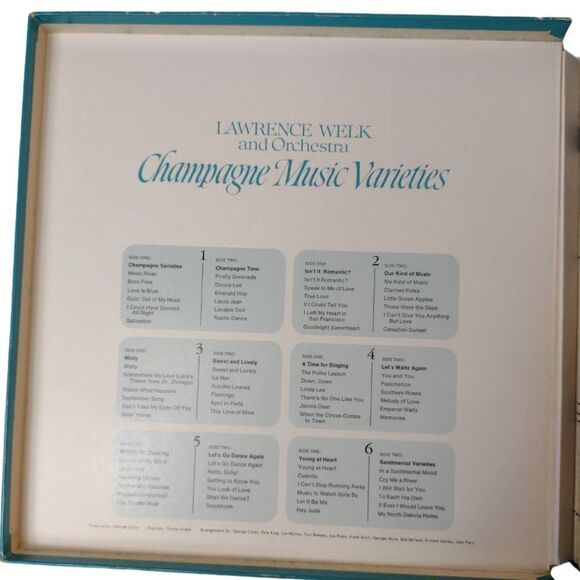 Vintage 1970 Lawrence Welk Champagne Varieties Box Set 6 Vinyl LP Records - Picture 5 of 6